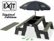 EXIT Aksent Zandtafel Watertafel en Picknicktafel (2 bankjes) + Parasol Black Limited Edition + Garden Tools