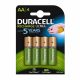 Duracell AA Oplaadbare Batterijen 2500mAh – 4 stuks