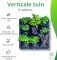 Green Grounds Verticale Tuin met Watersysteem met 9 Ruime Vakken – 5 L / 50 x 50 cm – Zwart