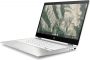 HP x360 14 inch 2-in-1 Chromebook 14b-ca0150nd – Intel Celeron / 4 GB / 32 GB – Wit / Zilver