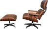 Lounge Chair + Hocker XL Fauteuil Palissander Set Cognac Bruin