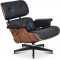 Lounge Chair + Hocker XL Fauteuil Palissander Set Vintage Zwart