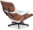 Lounge Chair + Hocker XL Fauteuil Palissander Set Wit