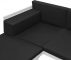 vidaXL Textileen 4-delige Platform Hoek Loungeset Aluminium – Wit / Zwart